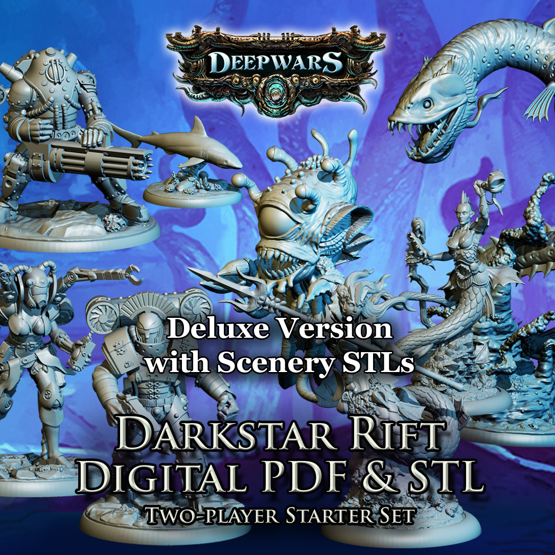 DeepWars - Darkstar Rift 2-player Deluxe Starter (Digital PDF & STL)