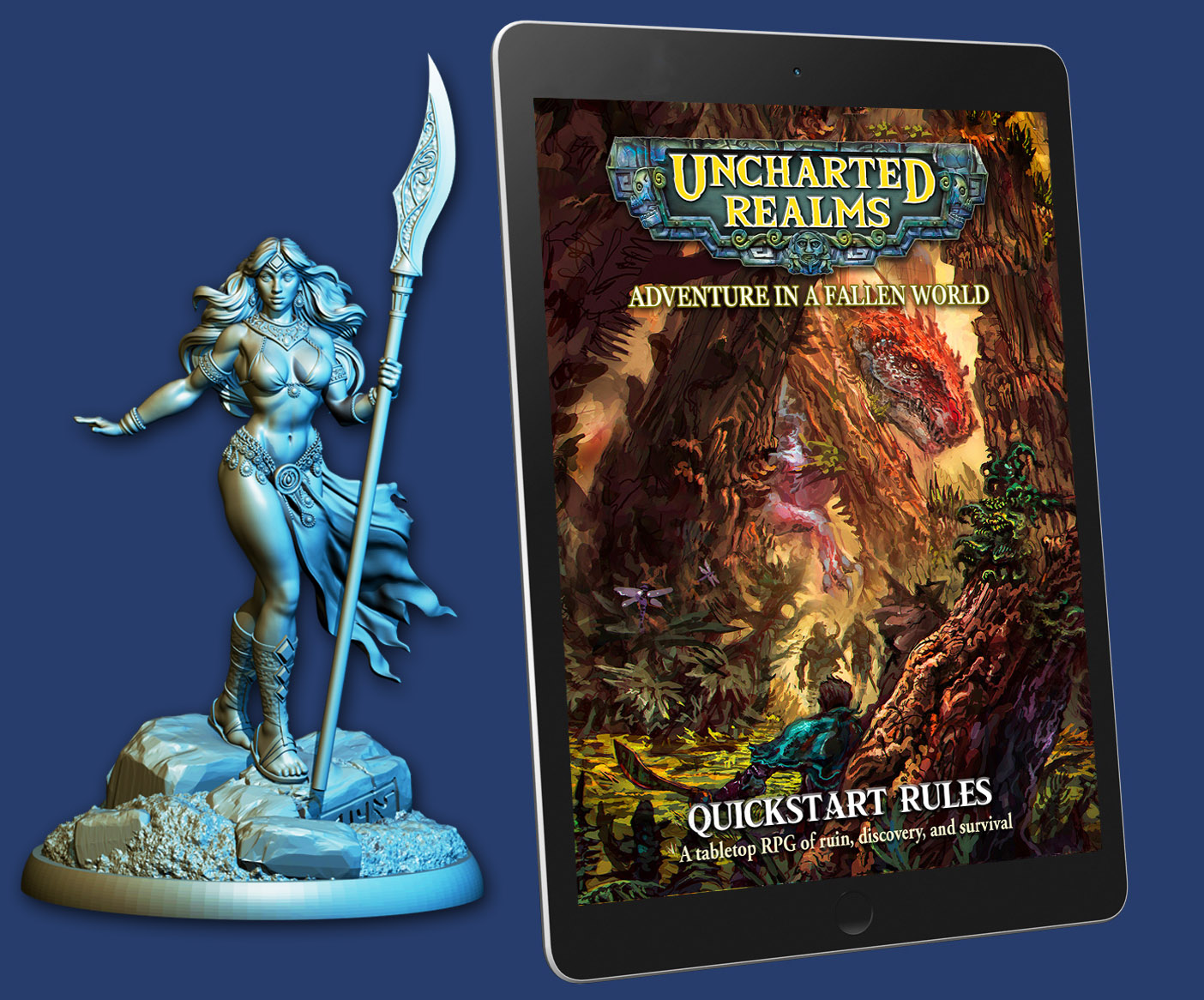 Uncharted Realms RPG – Free Quickstart PDF & STL